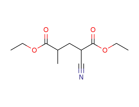 Molecular Structure of 35299-16-2 (Pentanedioic acid, 2-cyano-4-methyl-, diethyl ester)