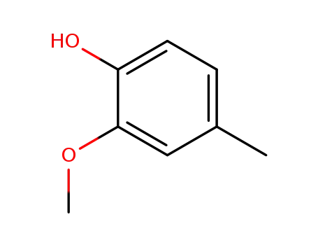 Molecular Structure of 93-51-6 (Phenol,2-methoxy-4-methyl-)