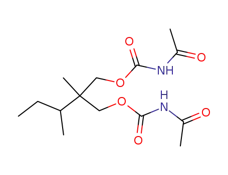 Molecular Structure of 25648-85-5 (2-{[(acetylcarbamoyl)oxy]methyl}-2,3-dimethylpentyl acetylcarbamate (non-preferred name))