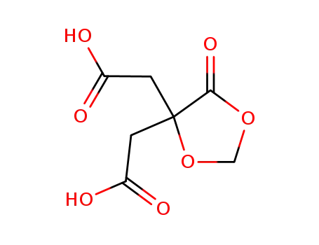 Molecular Structure of 144-16-1 (5-oxo-1,3-dioxolan-4-ylidenedi(acetic acid))