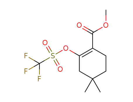 Molecular Structure of 1228780-46-8 (Methyl 4,4-dimethyl-2-[(trifluoromethylsulfonyl)oxy]cyclohex-1-ene-1-carboxylate)