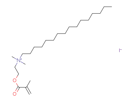 Molecular Structure of 63148-26-5 (N-(2-(methacryloyloxy)ethyl)-N,N-dimethylhexadecan-1-aminium iodide)