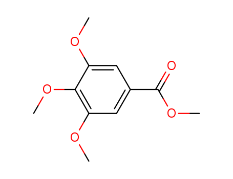 1916-07-0,Methyl 3,4,5-trimethoxybenzoate,3,4,5-Trimethoxybenzoicacid methyl ester;Methyl eudesmate;Methylgallate trimethyl ether;Methyl tri-O-methylgallate;NSC 16955;Trimethylgallicacid methyl ester;