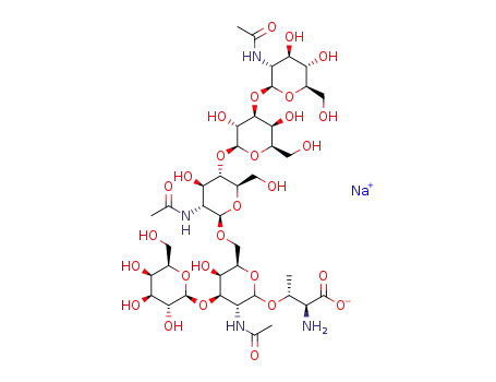 sodium O3-[2-acetamido-2-deoxy-β-D-glucopyranosyl-(1->3)-β-D-galactopyranosyl-(1->4)-2-acetamido-2-deoxy-β-D-glucopyranosyl-(1->6)-(β-D-galactopyranosyl-(1->3))-2-acetamido-2-deoxy-D-galactopyranosyl]-L-threonate