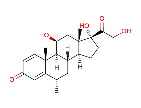 83-43-2,Methylprednisolone,Pregna-1,4-diene-3,20-dione,11b,17,21-trihydroxy-6a-methyl- (7CI,8CI);11b,17,21-Trihydroxy-6a-methylpregna-1,4-diene-3,20-dione;6a-Methyl-11b,17a,21b-trihydroxy-1,4-pregnadiene-3,20-dione;6a-Methylprednisolone;Besonia;Duralone;M-Prednisol;Medorol;Medralone;Medrol;Metastab;Metilbetasone;Metrisone;NSC 19987;Prednol;Promacortine;Suprametil;Urbason;Urbasone;Wyacort;Methylphenisolone;