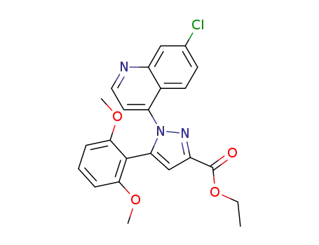 ethyl 1-(7-chloroquinolin-4-yl)-5-(2,6-dimethoxyphenyl)-1H-pyrazole-3-carboxylate