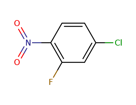 Molecular Structure of 700-37-8 (4-Chloro-2-fluoronitrobenzene)