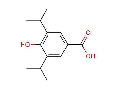 Molecular Structure of 13423-73-9 (3,5-Diisopropyl-4-hydroxybenzoic acid)