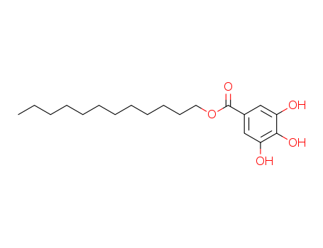 1166-52-5,Dodecyl gallate,Gallicacid, dodecyl ester (6CI,8CI);Dodecyl 3,4,5-trihydroxybenzoate;Dodecylgallate;E 312;Gallic acid lauryl ester;Lauryl 3,4,5-trihydroxybenzoate;Lauryl gallate;NSC 133463;Nipagallin LA;Progallin LA;benzoic acid, 3,4,5-trihydroxy-, dodecyl ester;dodecyl 3,4,5-trihydroxybenzoate;Gallic acid, dodecyl ester (8CI);Lauryl Gallate;n-Dodecyl gallate;