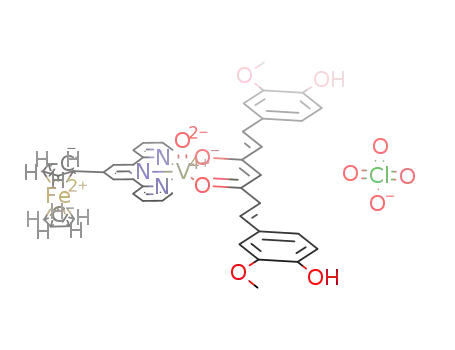 [VO(4'-ferrocenyl-2,2':6',2''-terpyridine)(Curc)](ClO4)