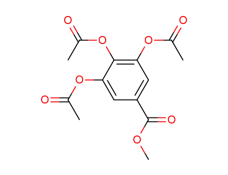 Molecular Structure of 20189-90-6 (Benzoic acid, 3,4,5-tris(acetyloxy)-, methyl ester)
