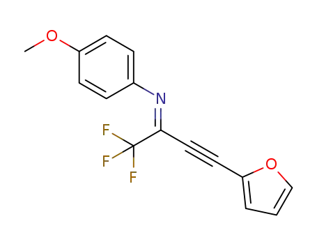4-methoxy-N-[(2Z)-1,1,1-trifluoro-4-(furan-2-yl)but-3-yn-2-ylidene]aniline