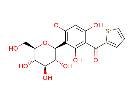(3-(C-β-D-glucosyl)-2,4,6-trihydroxyphenyl)(thienyl-2')methanone