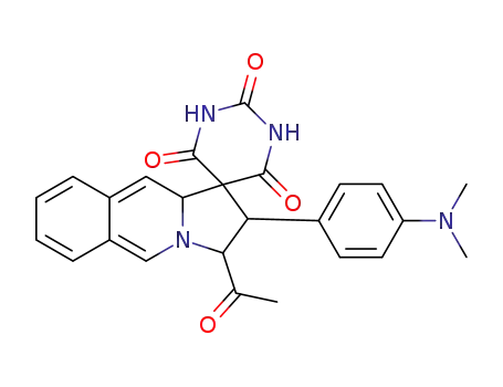 3'-acetyl-2'-(4-dimethylaminophenyl)-3',10'a-dihydro-1H,2'H-spiro[pyrimidine-5,1'-pyrrolo[1,2-b]isoquinoline]-2,4,6(1H,3H,5H)-trione
