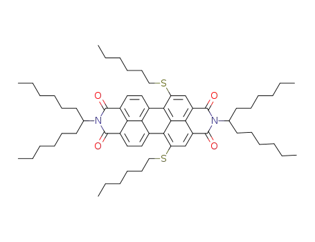 N,N'-di-(1'-hexylheptyl)-1,6-dihexylthioperylene-3,4:9,10-tetracarboxydiimide