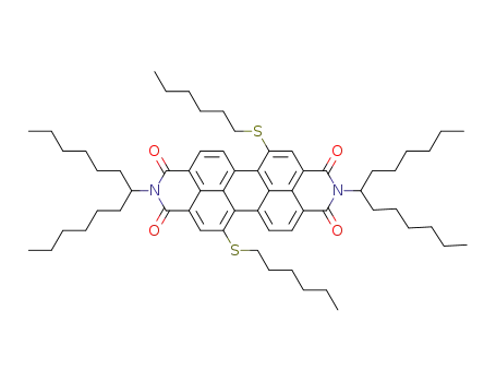 N,N'-di-(1'-hexylheptyl)-1,7-dihexylthioperylene-3,4:9,10-tetracarboxydiimide