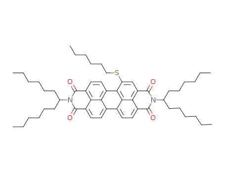 N,N'-di-(1'-hexylheptyl )-1-hexylthioperylene-3,4:9,10-tetracarboxydiimide