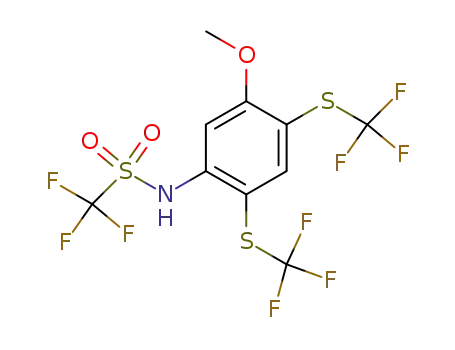 N-(Trifluormethyl-sulfonyl)-4,6-bis-(trifluormethylthio)-3-methoxy-anilin