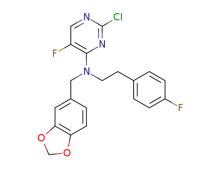 N-(1,3-benzodioxol-5-ylmethyl)-2-chloro-5-fluoro-N-[2-(4-fluorophenyl)ethyl]pyrimidin-4-amine