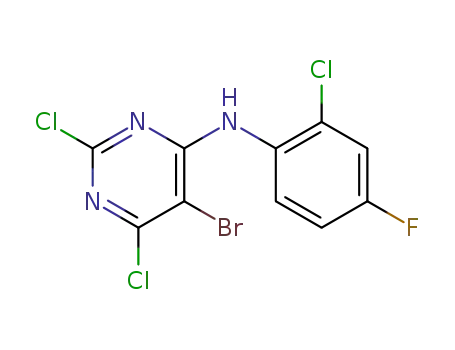 5-bromo-2,6-dichloro-N-(2-chloro-4-fluorophenyl)pyrimidin-4-amine