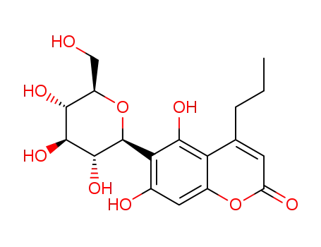 6-(C-β-D-glucosyl)-4-propyl-5,7-dihydroxycoumarin