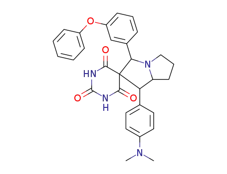1'-(4-dimethylaminophenyl)-3'-(3-phenoxyphenyl)hexahydro-1'H-spiro[pyrimidine-5,2'-pyrrolizine]-2,4,6(1H,3H,5H)-trione