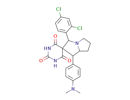 1'-(4-dimethylaminophenyl)-3'-(2,4-dichlorophenyl)hexahydro-1'H-spiro[pyrimidine-5,2'-pyrrolizine]-2,4,6(1H,3H,5H)-trione