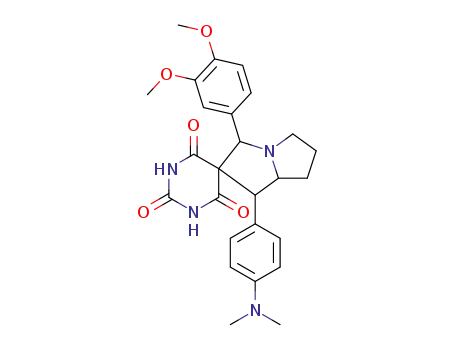 1'-(4-dimethylaminophenyl)-3'-(3,4-dimethoxyphenyl)hexahydro-1'H-spiro[pyrimidine-5,2'-pyrrolizine]-2,4,6(1H,3H,5H)-trione