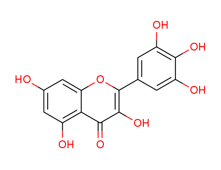 529-44-2,Myricetin,Flavone,3,3',4',5,5',7-hexahydroxy- (8CI);3,3',4',5,5',7-Hexahydroxyflavone;3,5,7,3',4',5'-Hexahydroxyflavone;Cannabiscetin;4H-1-benzopyran-4-one, 3,5,7-trihydroxy-2-(3,4,5-trihydroxyphenyl)-;3,5,7-Trihydroxy-2-(3,4,5-trihydroxyphényl)-4H-chromén-4-one;