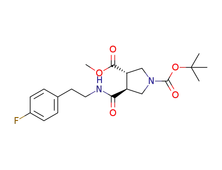1-(tert-butyl) 3-methyl trans-4-((4-fluorophenethyl)carbamoyl)pyrrolidine-1,3-dicarboxylate