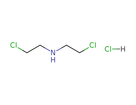 821-48-7,Bis(2-chloroethyl)amine hydrochloride,N,N-Bis(2-chloroethyl)amine hydrochloride;NSC 10873;Nornitrogen mustard hydrochloride;b,b'-Dichlorodiethylamine hydrochloride;Diethylamine,2,2'-dichloro-, hydrochloride (6CI,8CI);Ethanamine, 2-chloro-N-(2-chloroethyl)-,hydrochloride (9CI);1,5-Dichloro-3-azapentane hydrochloride;2,2'-Dichlorodiethylamine hydrochloride;2-Chloro-N-(2-chloroethyl)ethanaminehydrochloride;Bis(2-chloroethyl)amine hydrochloride;Bis(2-chloroethyl)ammonium chloride;Bis(b-chloroethyl)aminehydrochloride;Leo 72a;