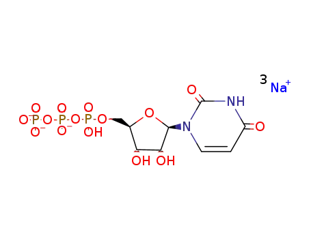 Molecular Structure of 19817-92-6 (Uridine-5'-triphosphoric acid trisodium salt)