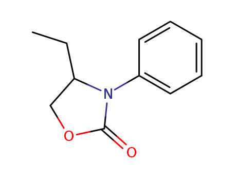 Molecular Structure of 105873-71-0 (2-Oxazolidinone, 4-ethyl-3-phenyl-)