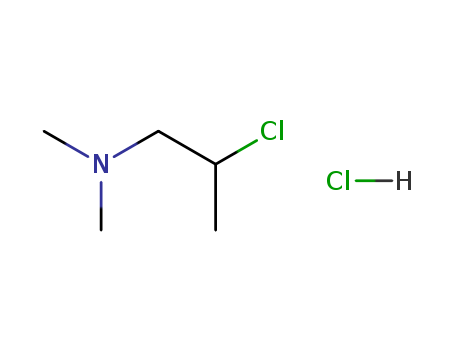 4584-49-0,2-Dimethylaminoisopropyl chloride hydrochloride,1-Propanamine,2-chloro-N,N-dimethyl-, hydrochloride (9CI);Propylamine,2-chloro-N,N-dimethyl-, hydrochloride (7CI,8CI);(2-Chloropropyl)dimethylaminehydrochloride;1-(Dimethylamino)-2-chloropropane hydrochloride;1-Dimethylamino-2-propylchloride hydrochloride;1-Dimethylaminopropan-2-yl chloride hydrochloride;1-Methyl-2-dimethylaminoethyl chloride hydrochloride;2-(Dimethylamino)isopropyl chloride hydrochloride;2-Chloro-N,N-dimethyl-1-propanamine hydrochloride;2-Chloro-N',N'-dimethylaminopropane hydrochloride;Dimethylaminoisopropyl chloride hydrochloride;N,N-Dimethyl-2-chloropropylaminehydrochloride;NSC 53532;NSC 5367;