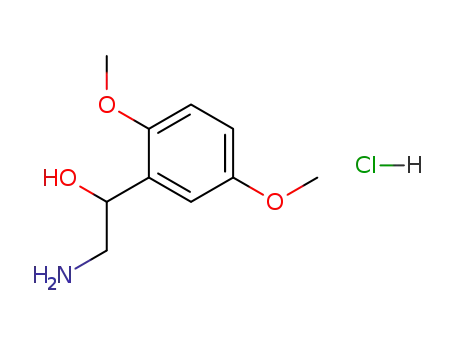 Molecular Structure of 60407-53-6 (alpha-(Aminomethyl)-2,5-dimethoxybenzenemethanol hydrochloride)