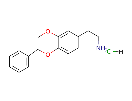 Molecular Structure of 1860-57-7 (3-Methoxy-4-(benzyloxy)phenethylamine Hydrochloride)