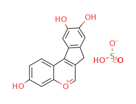 3,9,10-trihydroxy-7H-indeno[2,1-c]chromenylium; sulfate/s