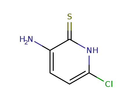 Molecular Structure of 27467-92-1 (2(1H)-Pyridinethione, 3-amino-6-chloro-)