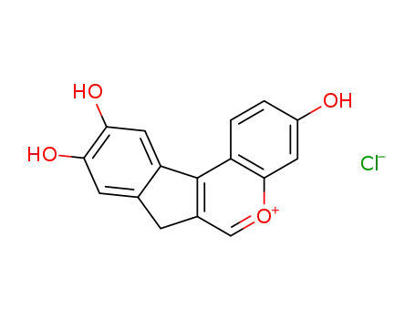 3,9,10-trihydroxy-7H-indeno[2,1-c]chromenylium; chloride