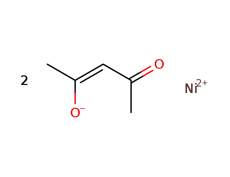 Molecular Structure of 3264-82-2 (Bis(2,4-pentanediono)nickel)