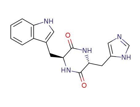3-(1H-imidazol-4-ylmethyl)-6-(1H-indol-3-ylmethyl)-(trans)-2,5-piperazinedione