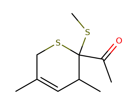 2-Acetyl-3,6-dihydro-3,5-dimethyl-2-methylthio-2H-thiopyran