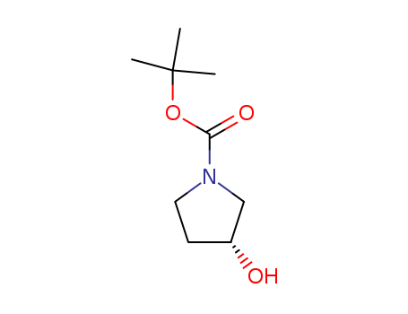 109431-87-0,(R)-(-)-N-Boc-3-pyrrolidinol,1-Pyrrolidinecarboxylicacid, 3-hydroxy-, 1,1-dimethylethyl ester, (R)-;(3R)-1-(tert-Butoxycarbonyl)-3-hydroxypyrrolidine;(R)-(-)-N-(tert-Butoxycarbonyl)-3-hydroxypyrrolidine;(R)-1-(tert-Butoxycarbonyl)-3-hydroxypyrrolidine;(R)-1-Boc-3-hydroxypyrrolidine;(R)-3-Hydroxy-1-tert-butoxycarbonylpyrrolidine;(R)-3-Hydroxypyrrolidine-1-carboxylic acid tert-butyl ester;(R)-N-(t-Butyloxycarbonyl)-3-hydroxypyrrolidine;(R)-N-Boc-3-hydroxypyrrolidine;1,1-Dimethylethyl(3R)-3-hydroxy-1-pyrrolidinecarboxylate;N-(tert-Butoxycarbonyl)-(R)-(-)-3-pyrrolidinol;N-Boc-(R)-(-)-3-pyrrolidinol;