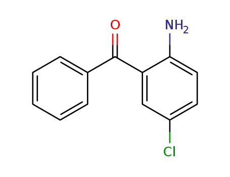 Molecular Structure of 719-59-5 (2-Amino-5-chlorobenzophenone)