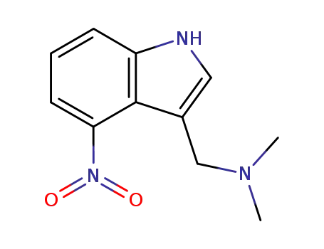 Molecular Structure of 7150-46-1 (3-dimethylaminomethyl-4-nitroindole)