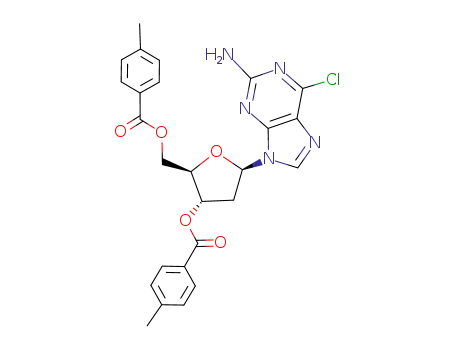 2-Amino-6-chloro-9-(2-deoxy-3,5-di-O-p-toluoyl-β-D-erythro-pentofuranosyl)purine