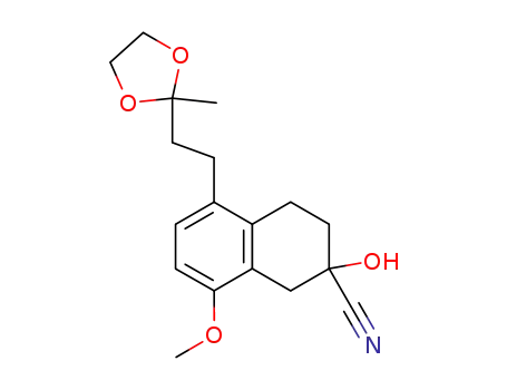 2-hydroxy-8-methoxy-5-<2'-(2"-methyl-1",3"-dioxolan-2"-yl)ethyl>-1,2,3,4-tetrahydronaphthalene-2-carbonitrile