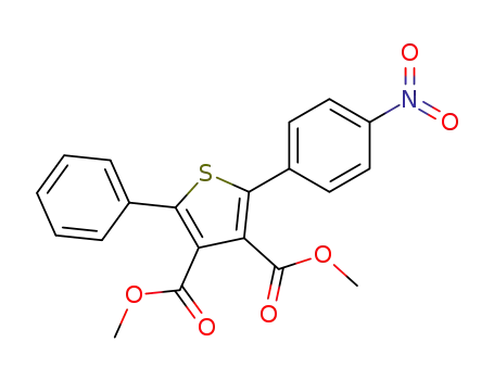 Molecular Structure of 59086-14-5 (3,4-Thiophenedicarboxylic acid, 2-(4-nitrophenyl)-5-phenyl-, dimethyl
ester)