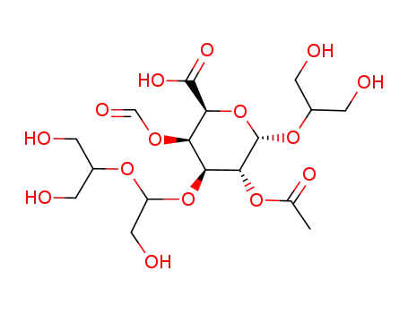 (2S,3R,4S,5R,6S)-5-Acetoxy-3-formyloxy-4-[2-hydroxy-1-(2-hydroxy-1-hydroxymethyl-ethoxy)-ethoxy]-6-(2-hydroxy-1-hydroxymethyl-ethoxy)-tetrahydro-pyran-2-carboxylic acid