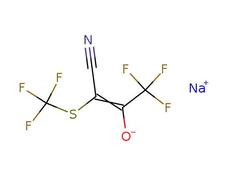 sodium 1-trifluoromethyl-2-cyano-2-trifluoromethylthiovinyl oxide